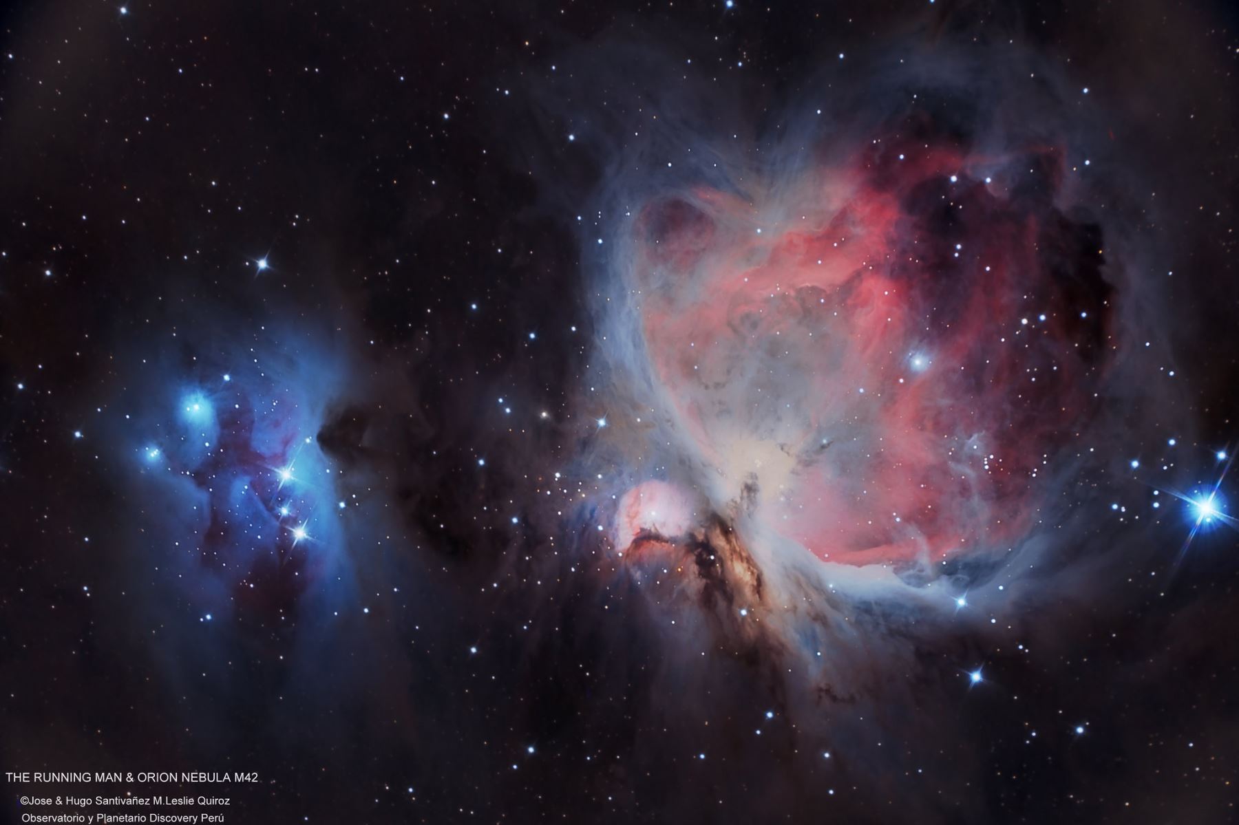 Imagen de la Gran Nebulosa de Orión, tomada desde Huancayo, Perú, el 9 de octubre del 2019. Foto: José Santivañez / Hugo Santivañez