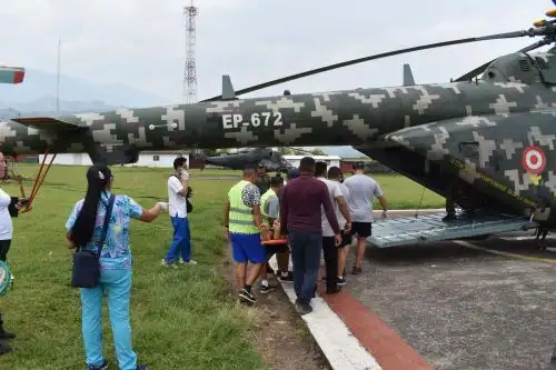 En un helicóptero del Ejército del Perú fue trasladado un paciente con diagnóstico de accidente cerebro vascular isquémico. Foto: ANDINA/Mindef