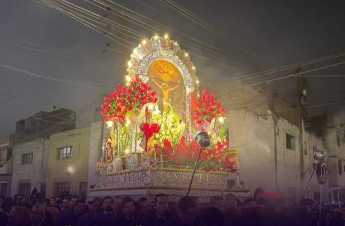 El Cristo Morado tiene otros cuatro recorridos programados durante octubre en Chiclayo. Foto: ANDINA/Difusión