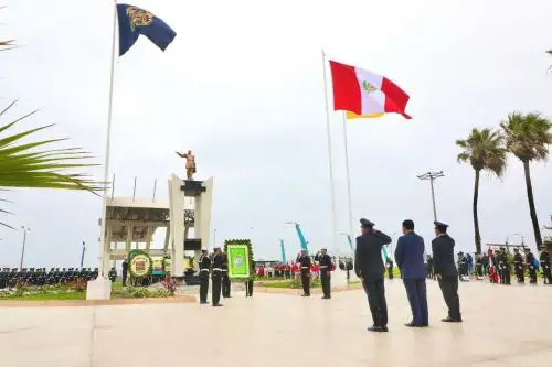 Homenaje al Gran Almirante Miguel Grau Seminario en Chimbote, región Áncash. Foto: ANDINA/Difusión