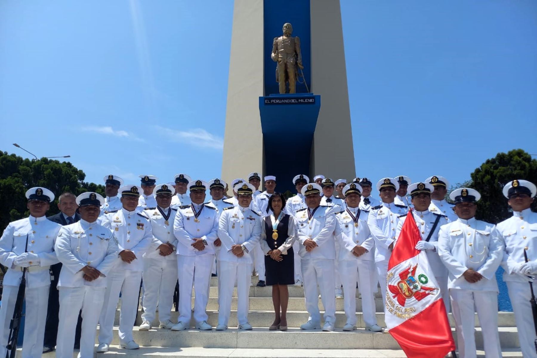 Actividad cívico-militar en Lambayeque en homenaje a Miguel Grau y la Marina de Guerra. Foto: ANDINA/Difusión