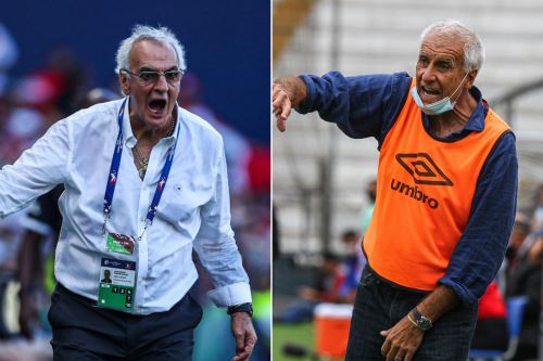 Los entrenadores uruguayos Jorge Fossati y César Payovich