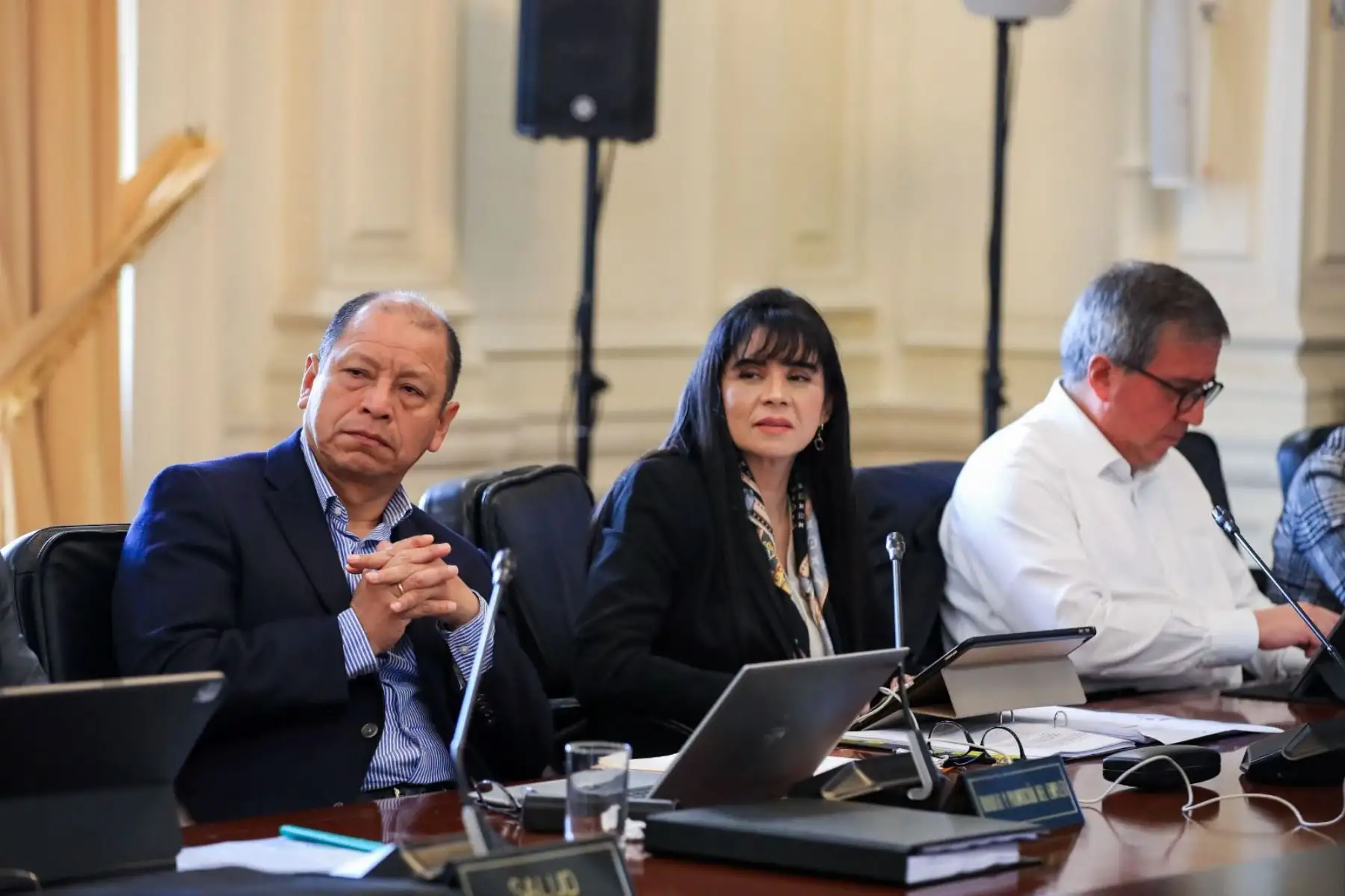 La presidenta de la república, Dina Ercilia Boluarte Zegarra, lidera una nueva sesión del Consejo de Ministros, en la cual se evalúan las estrategias y acciones que viene desarrollando el Ejecutivo, en el marco del estado de emergencia y la lucha frontal contra la criminalidad. Foto: ANDINA/ Prensa Presidencia