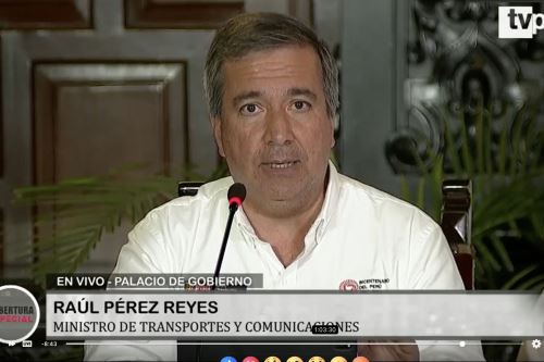 Raúl Pérez, ministro de Transportes y Comunicaciones. Foto: Captura TV