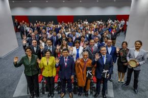 la ceremonia de reconocimiento a municipios se desarrolló en el auditorio del Banco de la Nación, en el distrito limeño de San Borja. Foto: ANDINA/Pensión 65