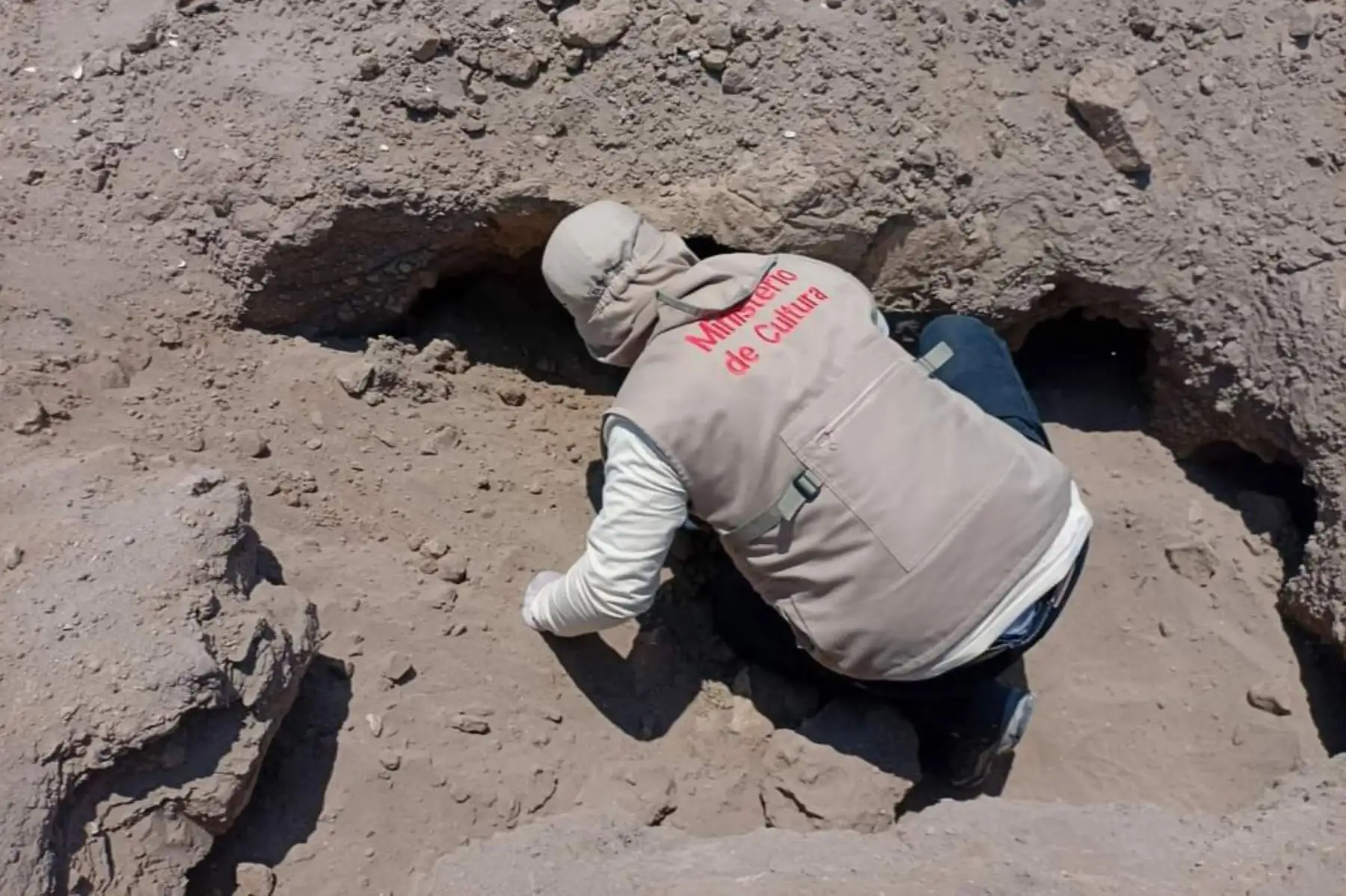 El sitio arqueológico Huaca Poncoy 2 comprende un montículo prehispánico y plataformas anexas hacia las partes sur y oeste del montículo. Foto: ANDINA/Difusión