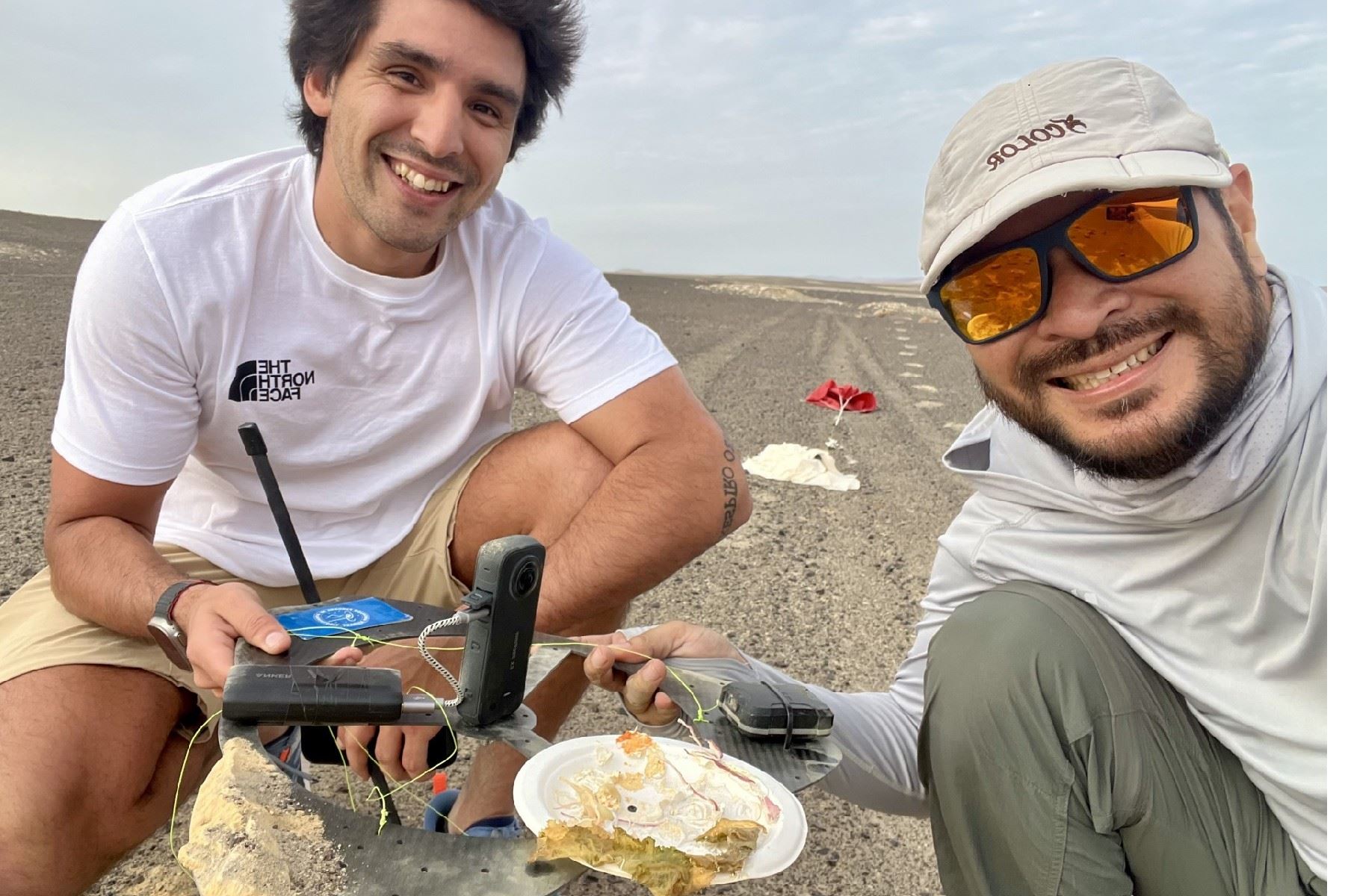 El ceviche peruano fue lanzado en un globo estratosférico y estuvo en un vuelo que duró entre 100 y 120 minutos. Foto: ASPAST/Mauricio Velarde/Proyecto Estratosfera