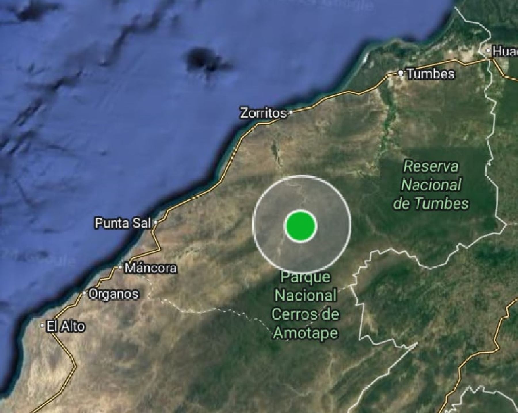 El epicentro del sismo de magnitud 4.1 registrado esta mañana se ubicó cerca de la localidad de Zorritos, región Tumbes.