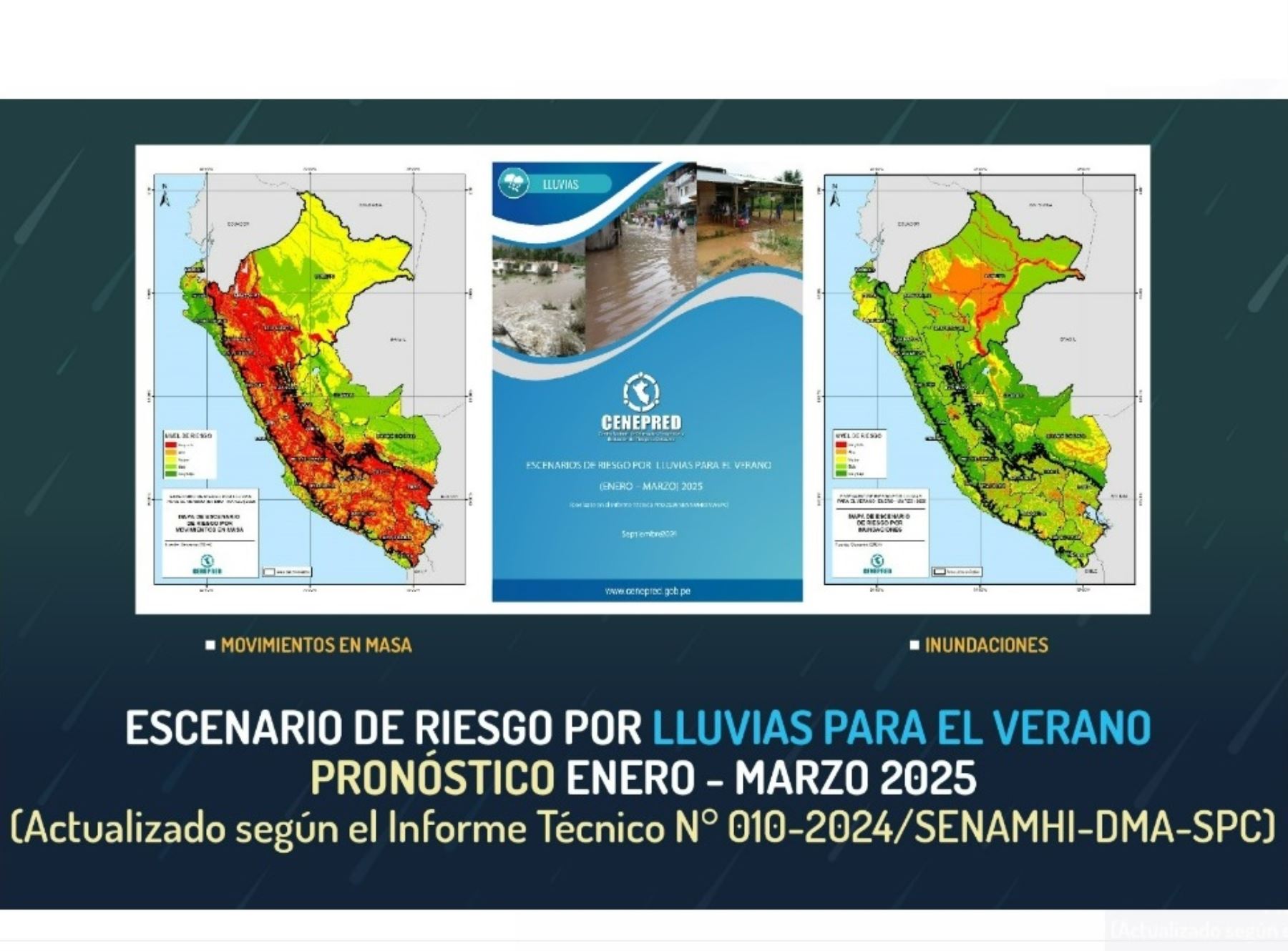 Solo por la ocurrencia de deslizamientos, huaicos, caída de rocas y otros tipos de movimientos en masa estarían en riesgo muy alto 2.47 millones de personas, afirma el Cenepred.