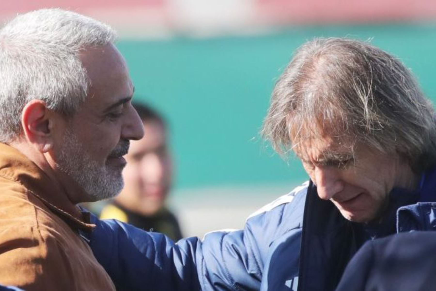 El presidente de la Asociación Nacional de Fútbol Profesional de Chile, Pablo Milad, y el director técnico de la Roja, Ricardo Gareca. Foto: INTERNET/Medios