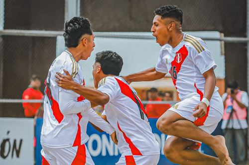 Perú consiguió su primera victoria en la Liga Evolución de Fútbol Playa Foto: ANDINA/FPF