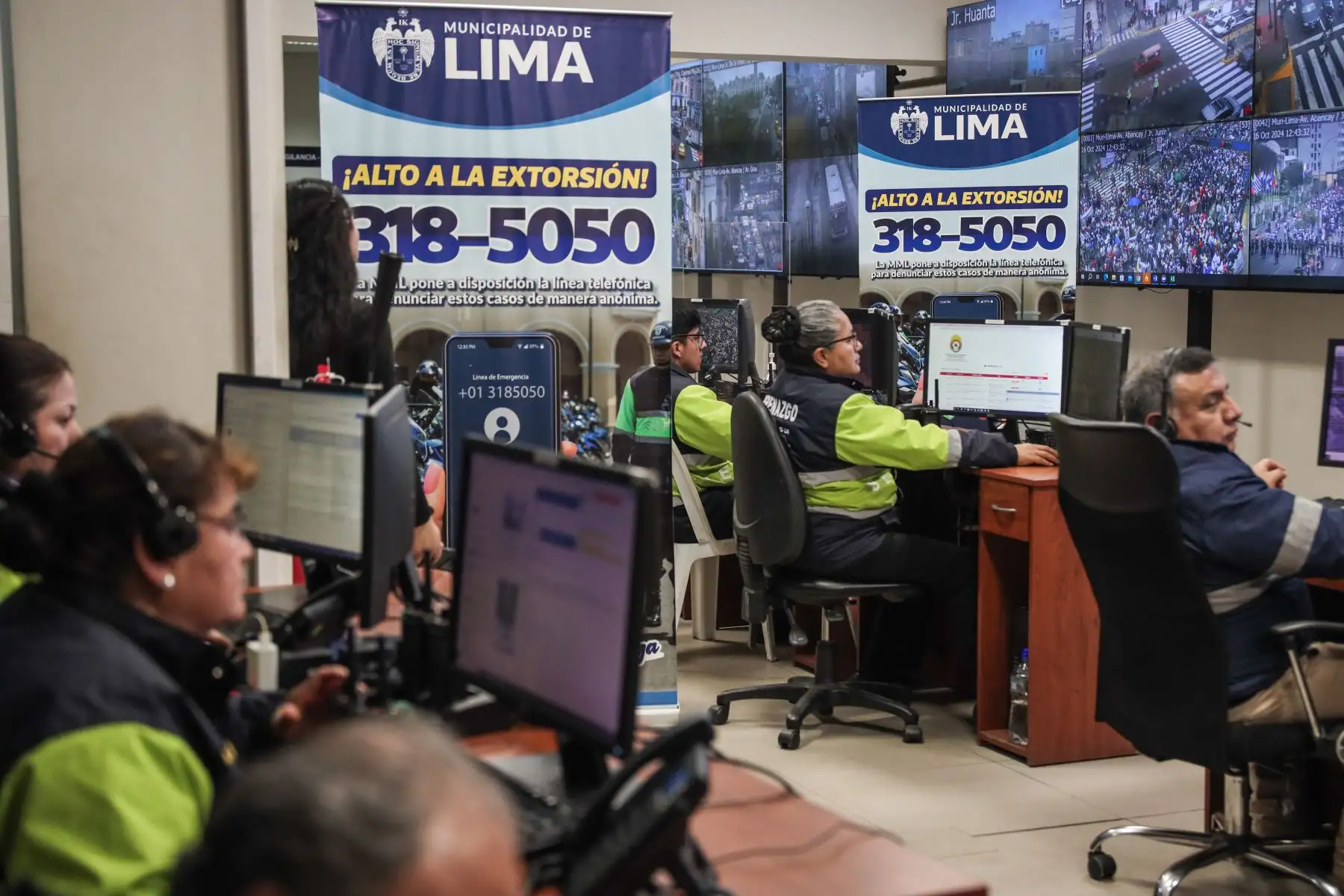 La línea 318-5050 es habilitada para denunciar extorsionadores y criminales. Foto: ANDINA/ Connie Calderon