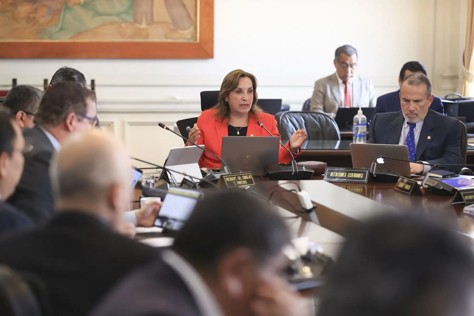 Presidenta Dina Boluarte lidera sesión del Consejo de Ministros. Foto: ANDINA/Prensa Presidencia