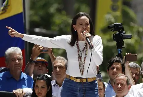 Lider venezolana María Corina Machado en imagen de archivo (octubre de 2024). Foto: AFP