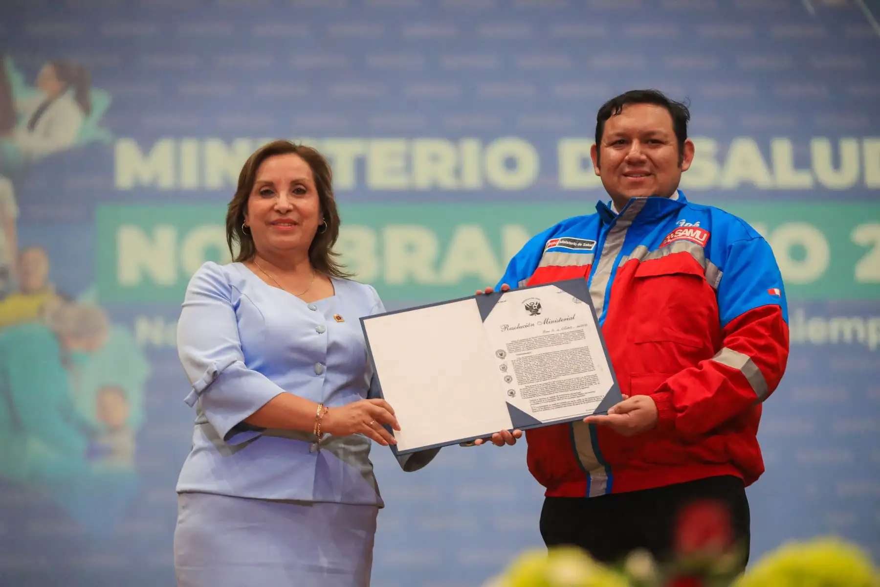 Ceremonia de Entrega de Resoluciones de Nombramiento del Personal Asistencial del Ministerio de Salud - MINSA, sus organismos públicos y las unidades ejecutoras. 
Foto: ANDINA/ Prensa presidencia