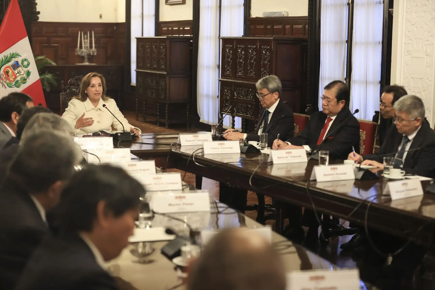 Reunión con el presidente del directorio global de Mitsui & Co. Foto: ANDINA /Presidencia