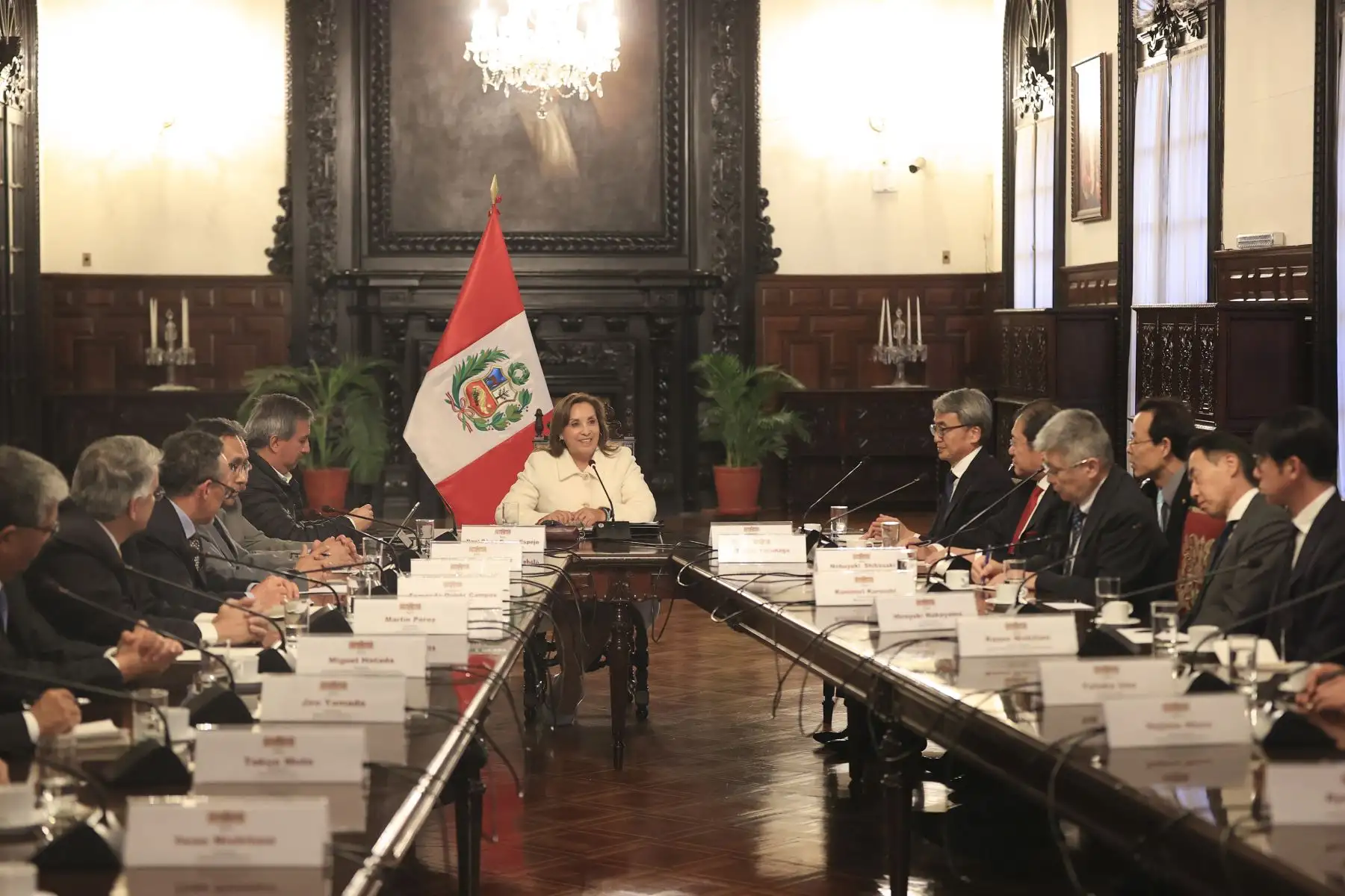 Reunión con el presidente del directorio global de Mitsui & Co. Foto: ANDINA /Presidencia