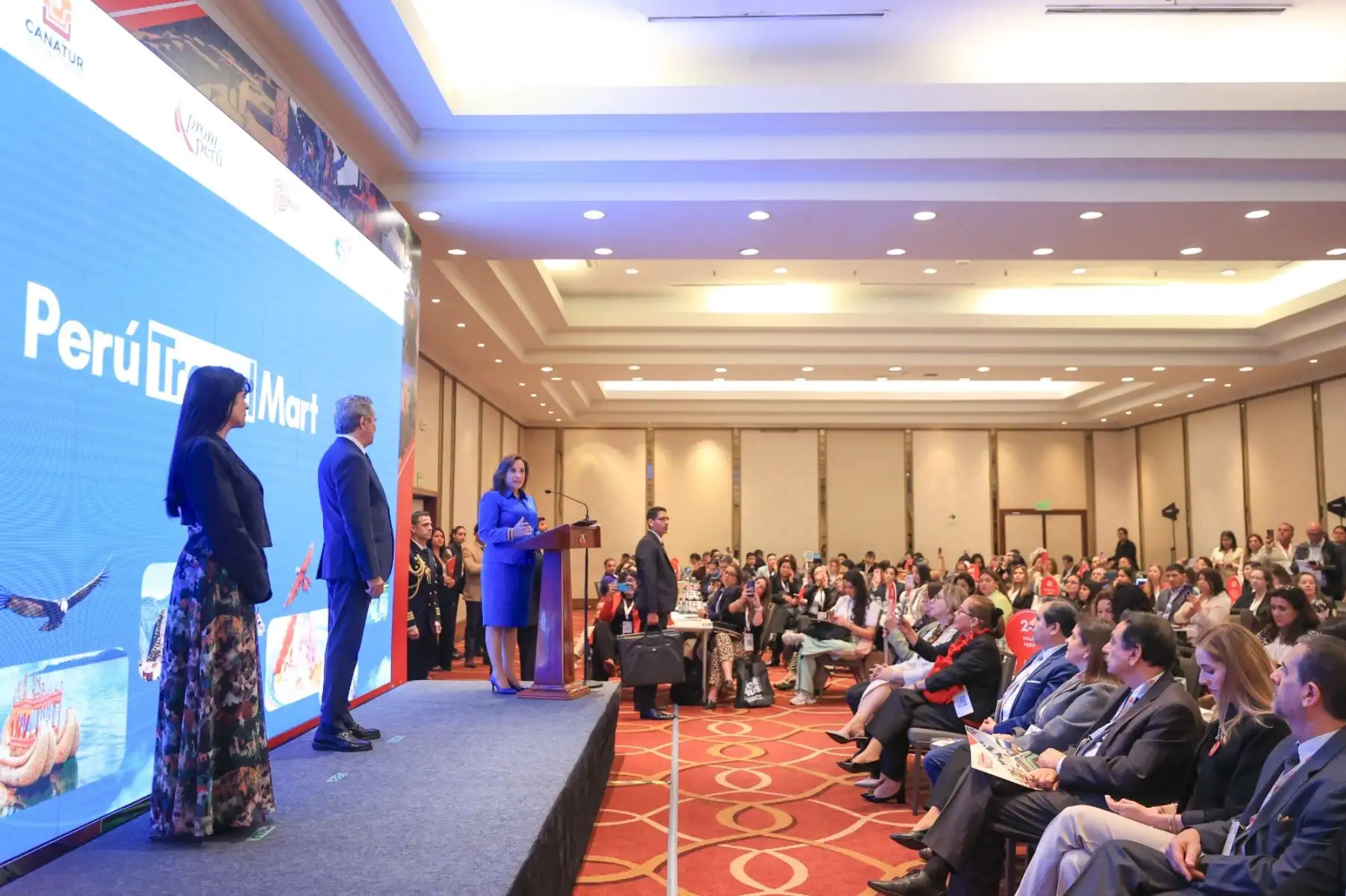 Presidenta Dina Boluarte inaugura el Perú Travel Mart 2024. Foto: ANDINA/Prensa Presidencia