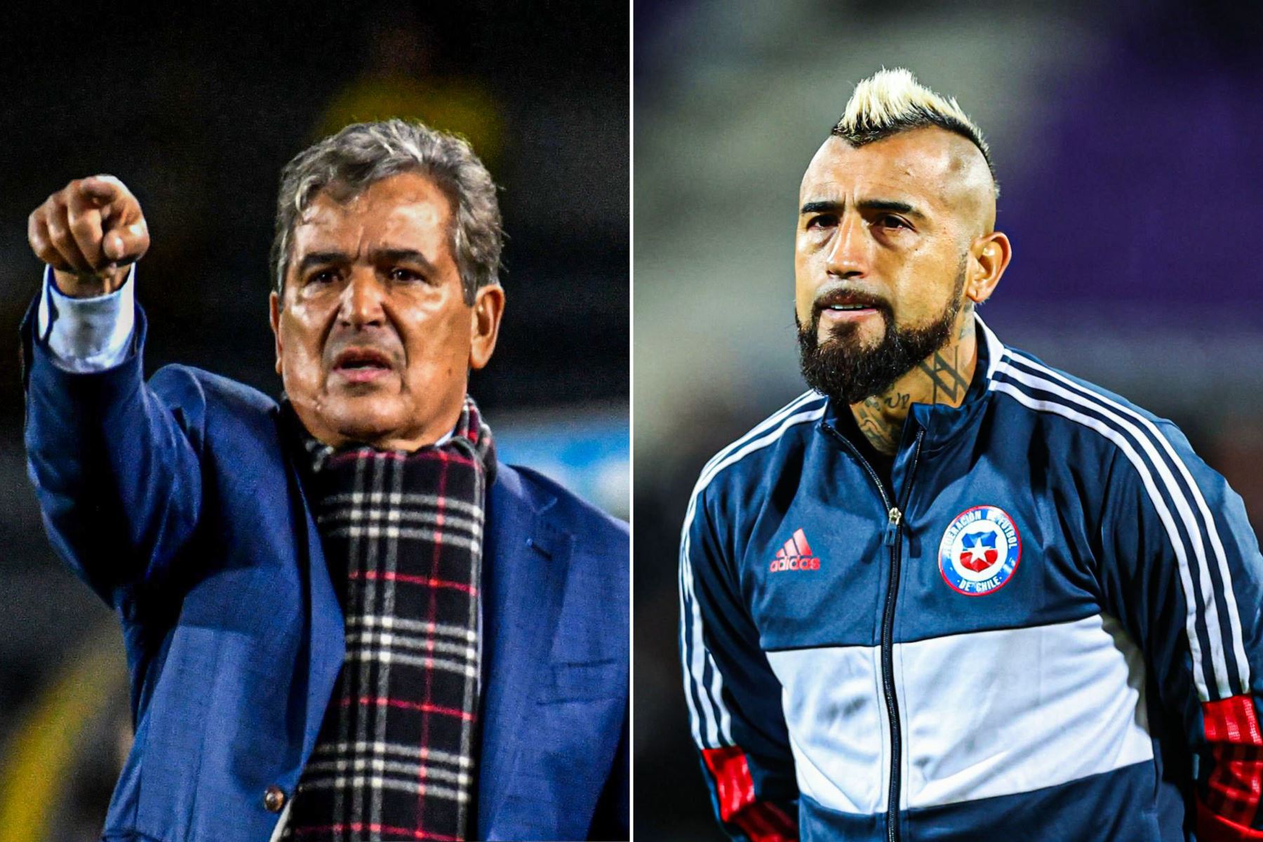 Jorge Luis Pinto y Arturo Vidal