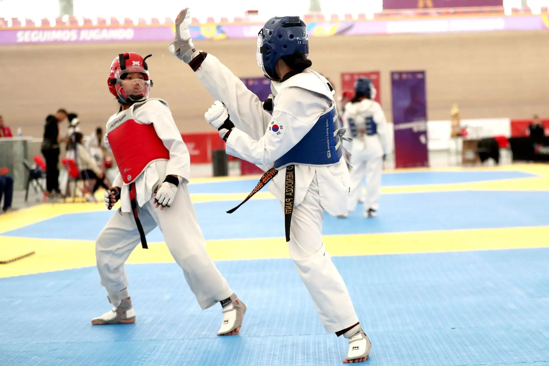 Tercer Campeonato ranking nacional de Taekwondo. "Copa Gran Maestro Ki Hyung Lee ". 
Hoy domingo se desarrolla las competencias de Cadetes y Mayores.
Villa Deportiva Nacional.
Foto : ANDINA / Lino Chipana.