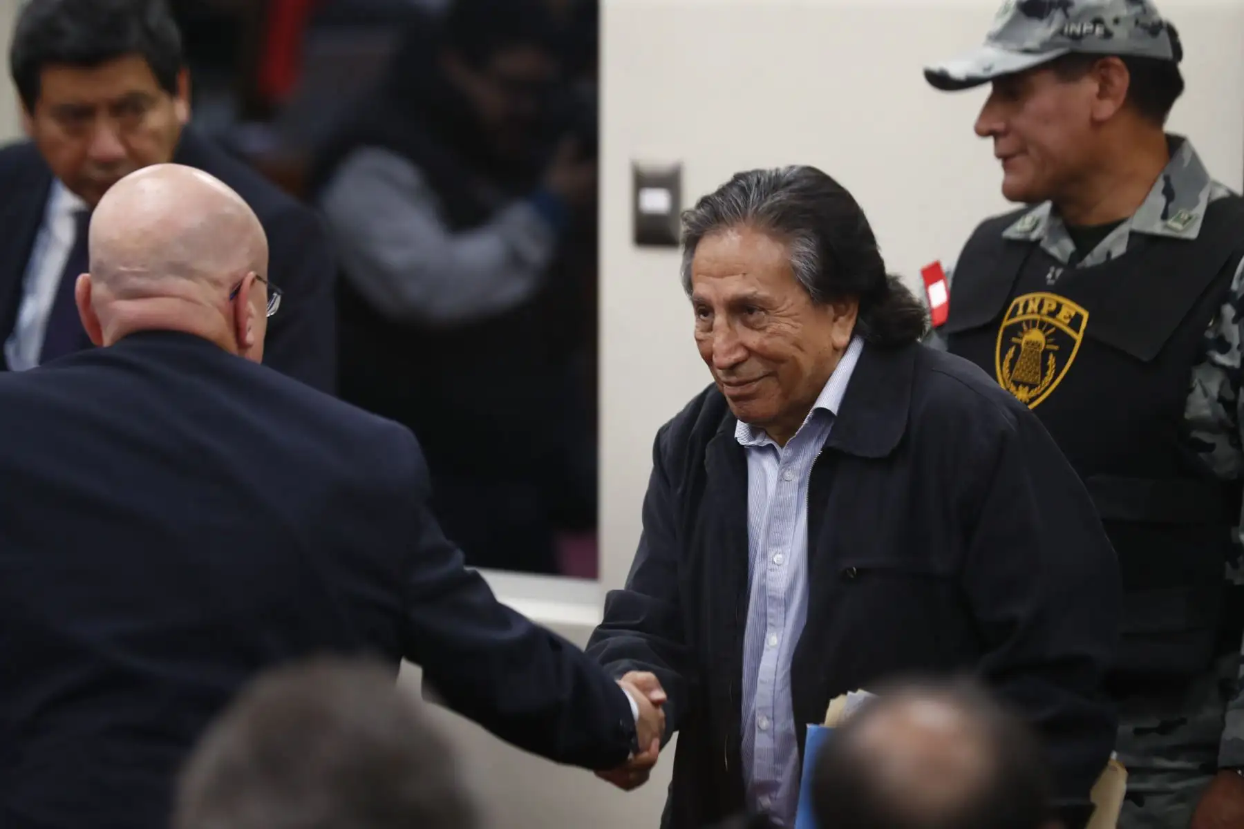 Hoy lunes 21 de octubre de 2024, a las 14:00 horas, se dictó la sentencia contra el ex presidente Alejandro Toledo por el caso de la carretera Interoceánica Sur, desde la sala de audiencias del penal de Barbadillo, en Ate. Foto: ANDINA/Daniel Bracamonte