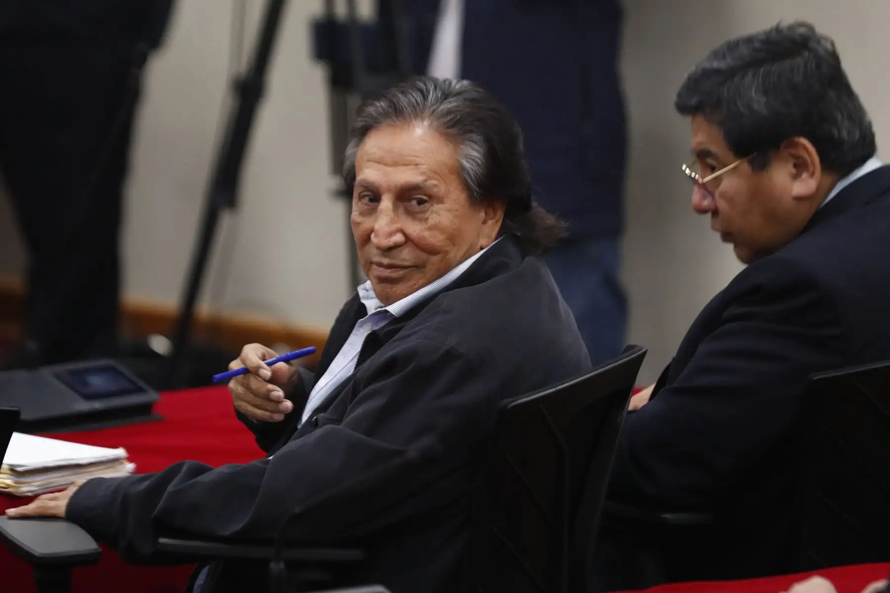 Hoy lunes 21 de octubre de 2024, a las 14:00 horas, se dictó la sentencia contra el ex presidente Alejandro Toledo por el caso de la carretera Interoceánica Sur, desde la sala de audiencias del penal de Barbadillo, en Ate. Foto: ANDINA/Daniel Bracamonte