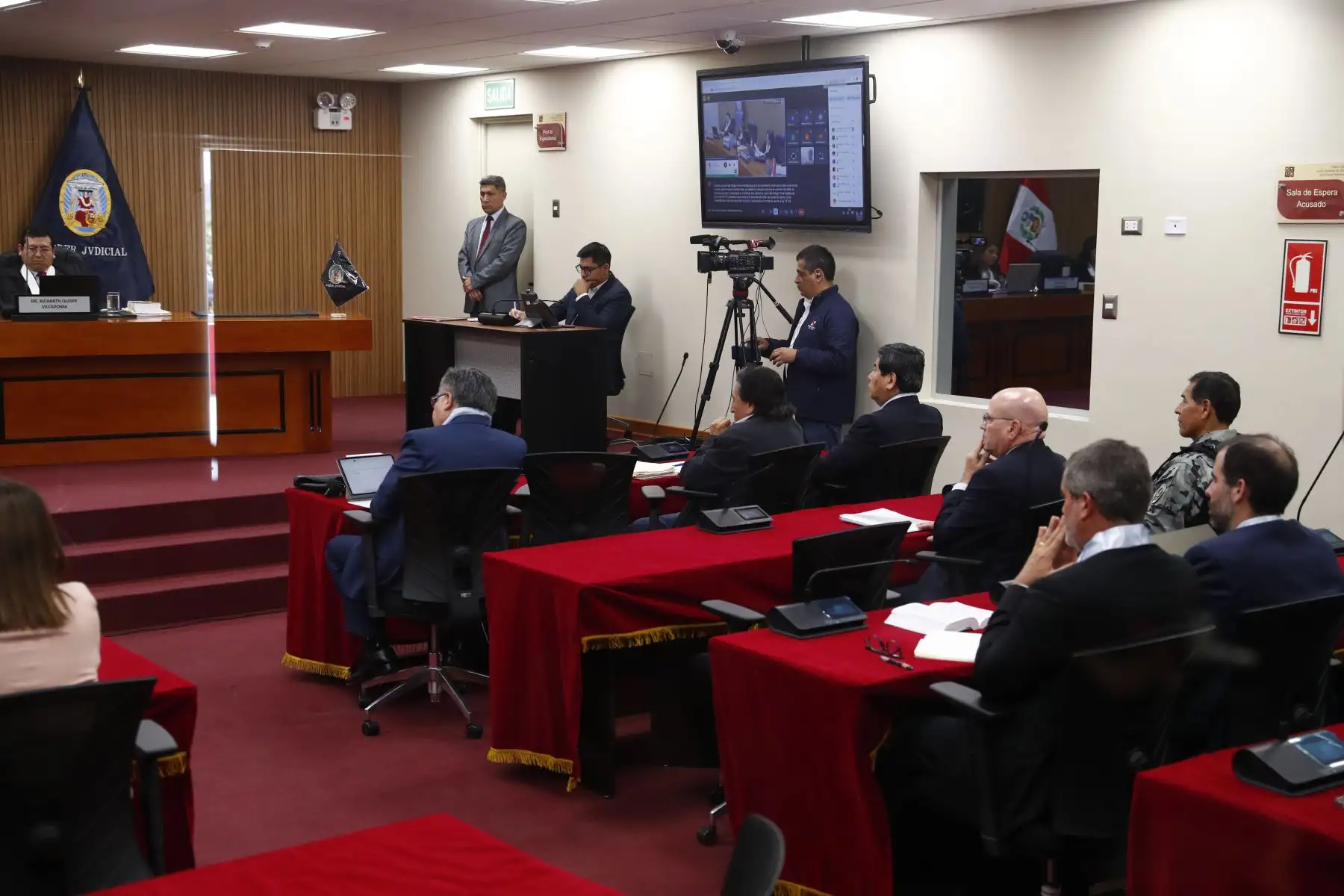 El Ministerio Público pide 20 años de prisión contra el expresidente Alejandro Toledo por el caso de la carretera Interoceánica Sur, cuya sentencia se dicta hoy lunes 21 de octubre de 2024 a las 14:00 horas, desde la sala de audiencias del penal de Barbadillo, en Ate. Foto: ANDINA/Daniel Bracamonte