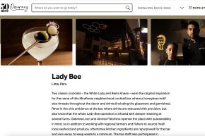 Lady Bee es un bar peruano que impulsa la coctelería sostenible creado en el 2021. Foto: INTERNET/Medios