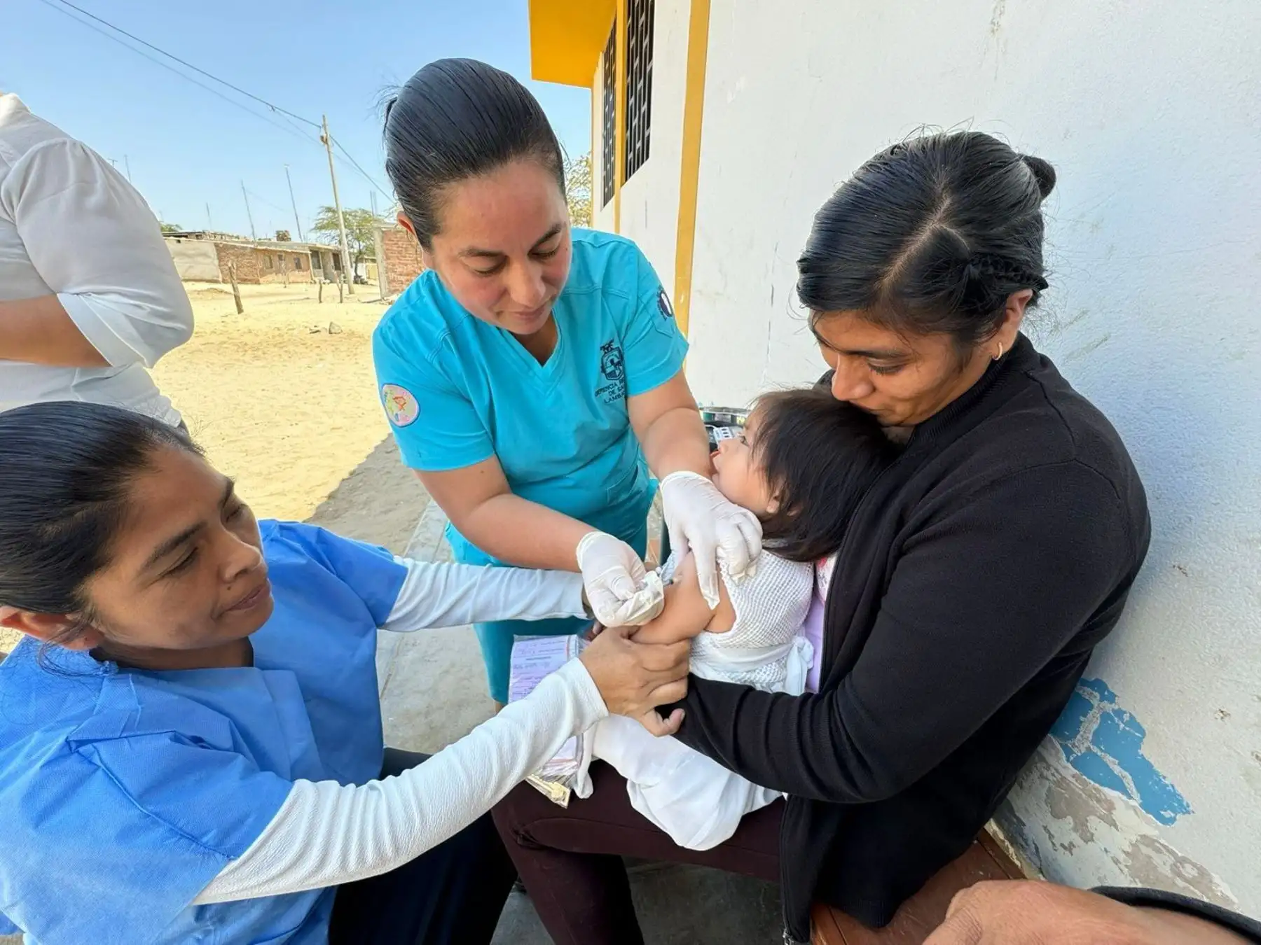 La región Lambayeque logró vacunar a mas de120.000 niños contra el sarampión, superando las metas de la OMS y el Minsa. ANDINA/Difusión. Cortesía.