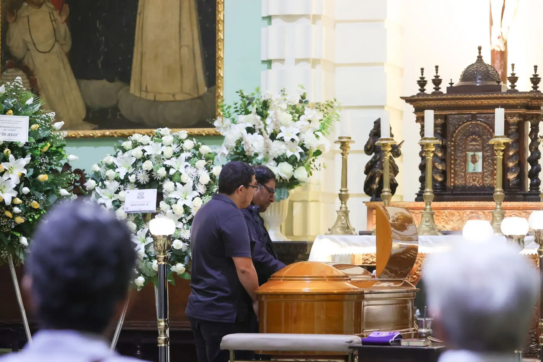 Padre Gustavo Gutierrez es velado en la Sala Capitular  del Convento Santo Domingo. Foto: ANDINA/Melina Mejía