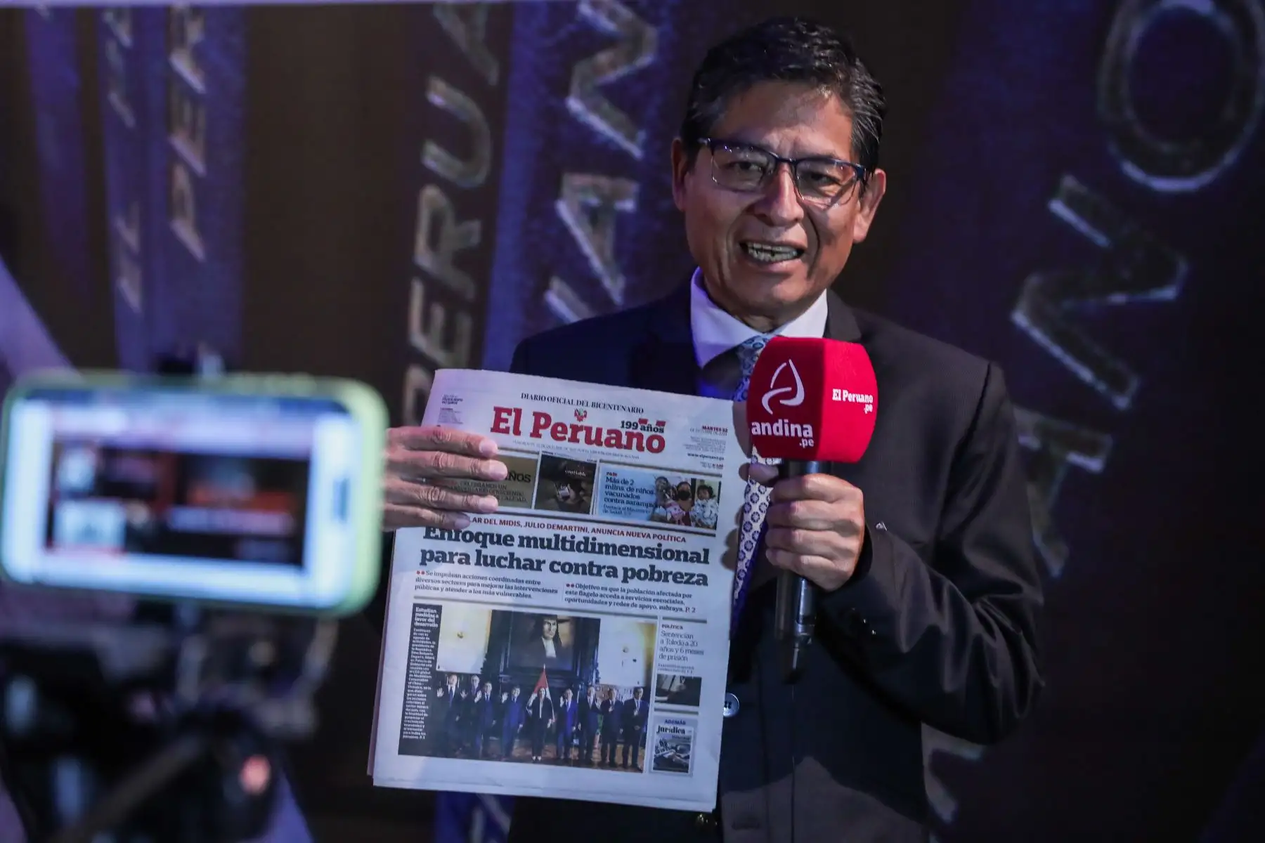 Colaboradores del Diario El Peruano asisten a Concierto por su 199 aniversario en el Gran Teatro Nacional. Foto: ANDINA/ Connie Calderon