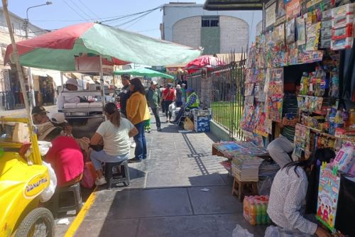 Comercio ambulatorio en la ciudad de Arequipa