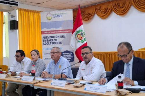 El viceministro de Salud Pública, Ricardo Peña, presentó en Tumbes la propuesta del Plan Multisectorial de Prevención del Embarazo en Adolescente 2024-2027.Foto: ANDINA/Minsa