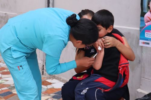 Desde el inicio de la campaña, el pasado 15 de setiembre, 105,716 niños han sido vacunados en la región Junín. Foto: ANDINA/Difusión