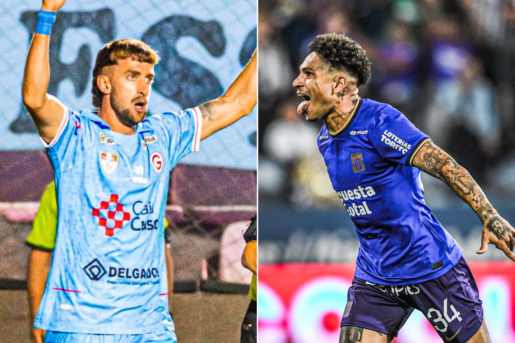 Gaspar Gentile y Paolo Guerrero.