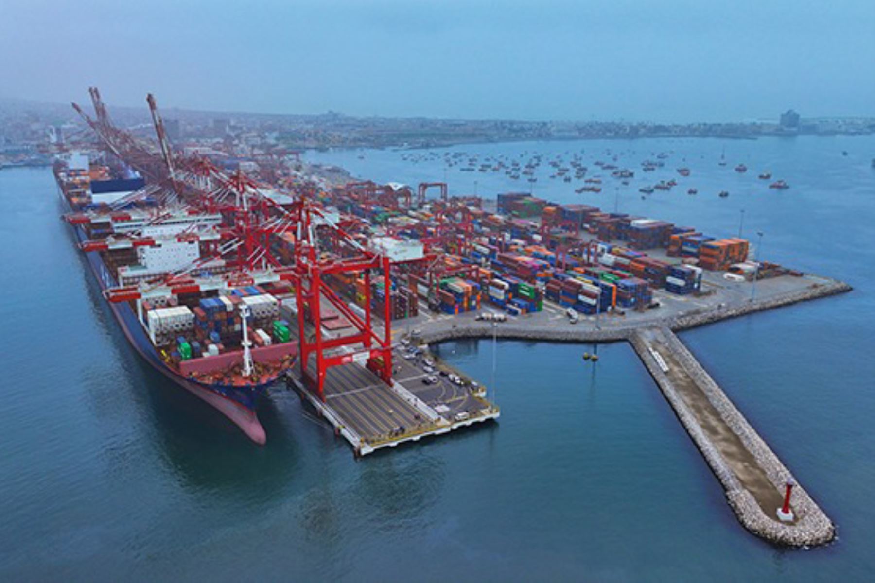 Vista de la ampliación del Muelle Bicentenario en el Puerto del Callao. ANDINA/Difusión