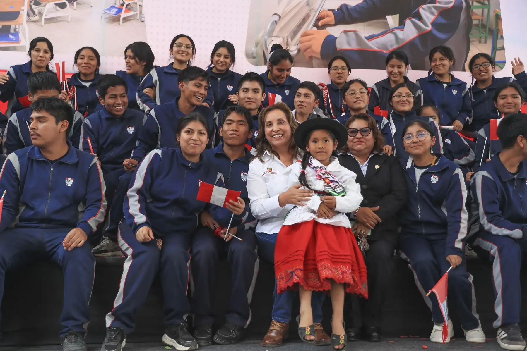 La presidenta de la república, Dina Boluarte Zegarra, inaugura la decimoctava Escuela Bicentenario, I. E. 1267 en Chosica. Foto: ANDINA/Prensa Presidencia