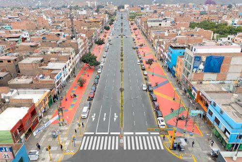 SMP: entregan remodelada av. Habich que mejora la calidad de vida de miles de personas. Foto: ANDINA/Difusión.