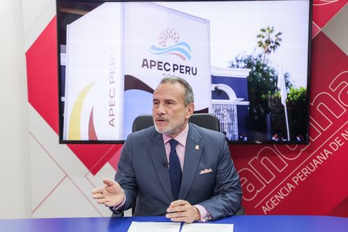 Canciller Elmer Schialer ofrece entrevista al programa Andina al Día de Andina Canal Online sobre las expectativas en torno al Foro APEC Perú 2024 que se desarrollará en nuestro país.