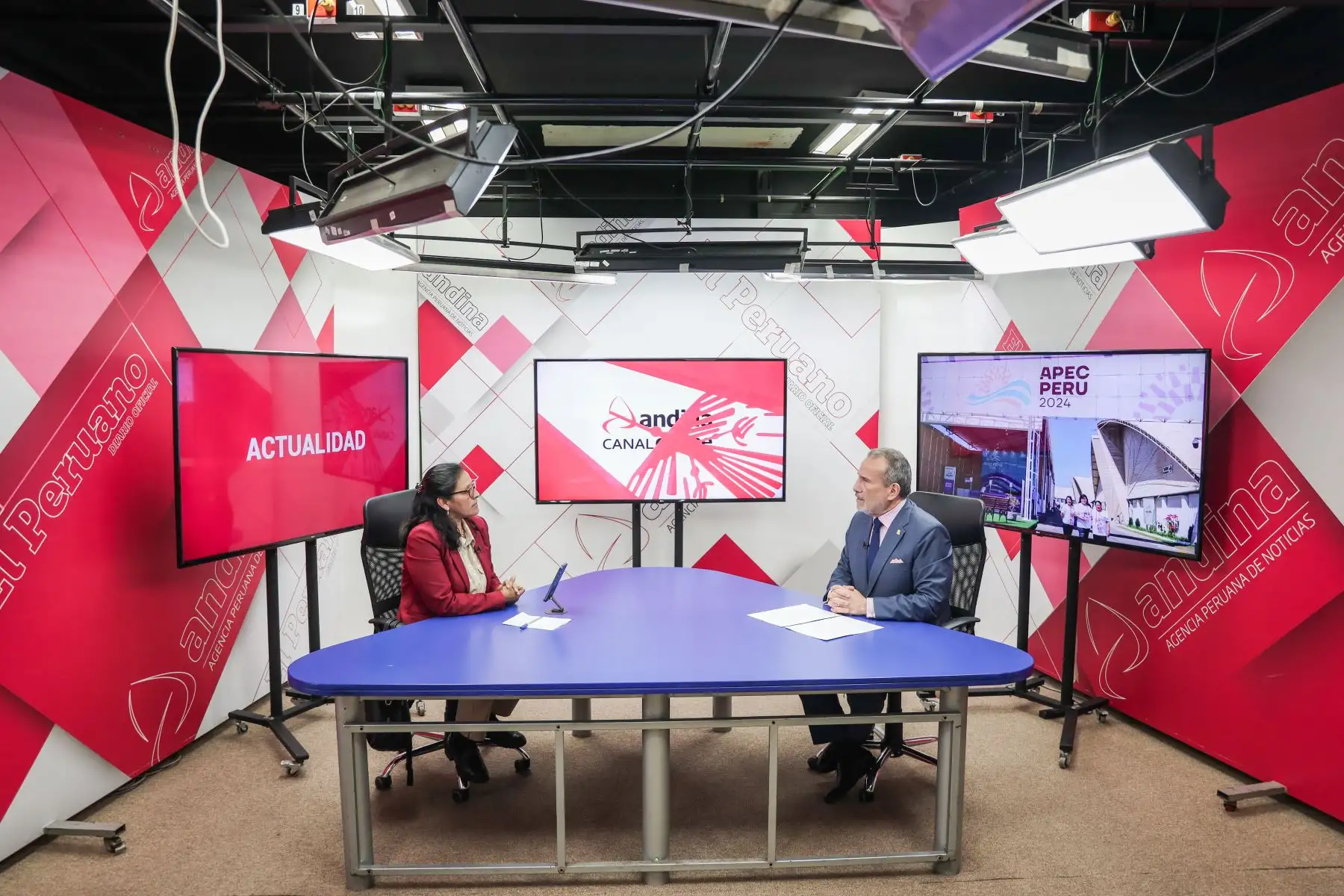 Entrevista al Canciller Elmer Schialer en el programa Andina al Día de Andina Canal Online, a propósito de las expectativas del Perú como país anfitrión del foro APEC Perú 2024. Foto: ANDINA/ Connie Calderon