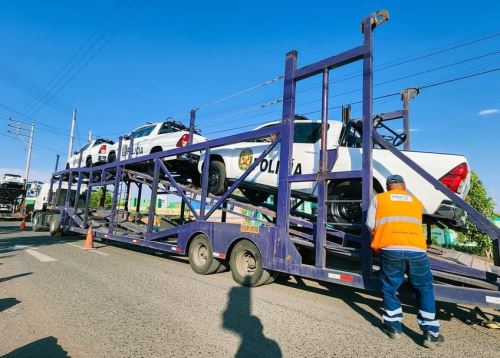 Un lote de 30 nuevos patrulleros arribaron a Tacna para reforzar la seguridad ciudadana. Las unidades fueron adquiridas por el Gobierno Regional. ANDINA/Difusión