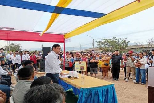 Más de 3,000 habitantes del distrito de Oyotún en  Lambayequeserán beneficiados con proyecto de agua y alcantarillado con una inversión  7 millones 730,447 soles.