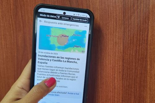 La plataforma "Respuesta ante emergencias" de Facebook permite que las personas afectadas por las inundaciones en Valencia informen a sus amigos que están bien.