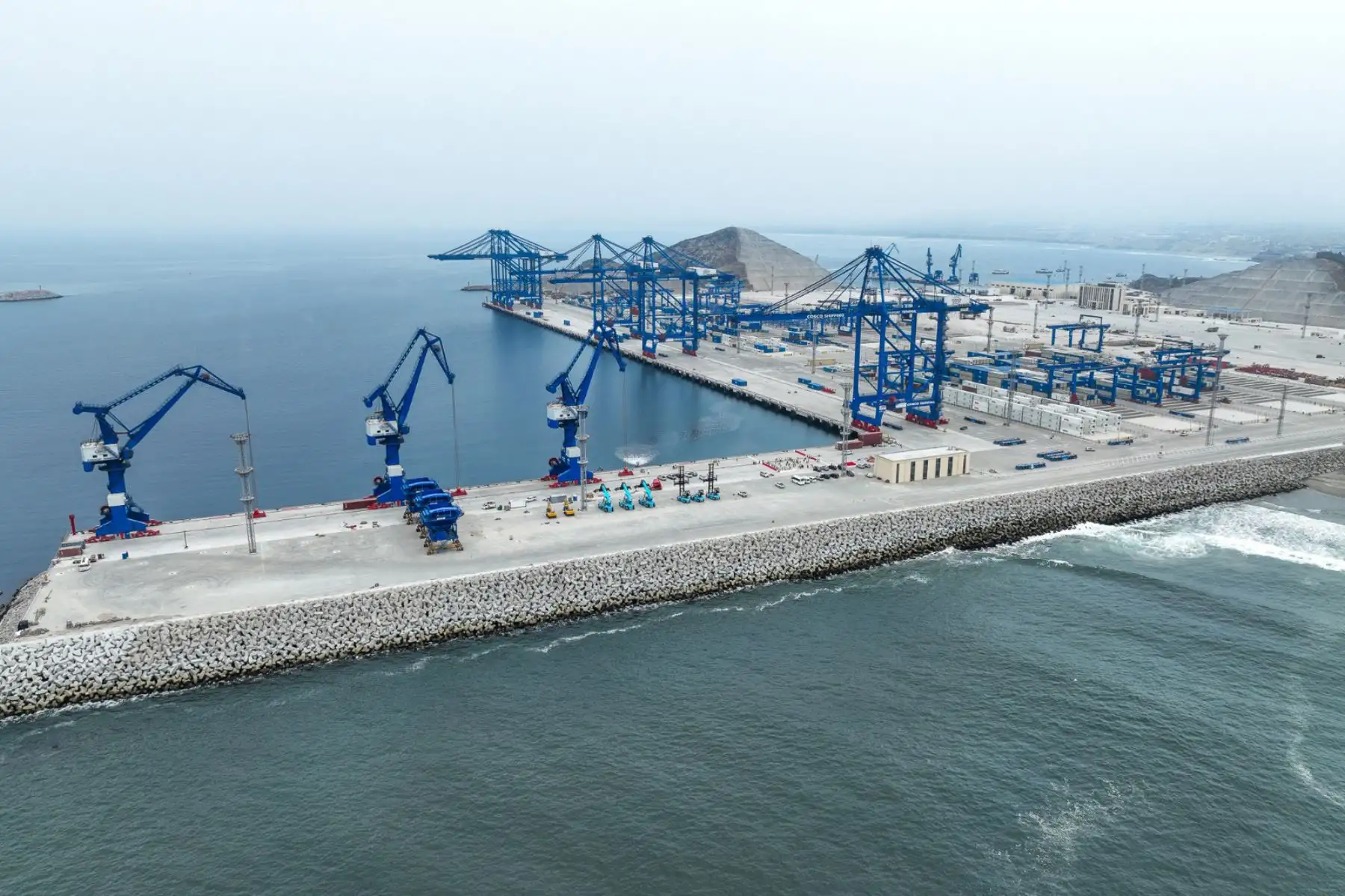 Hoy se inaugura el Terminal Portuario Multipropósito de Chancay con la presencia del presidente de la República Popular China, Xi Jinping. Foto: ANDINA/Daniel Bracamonte