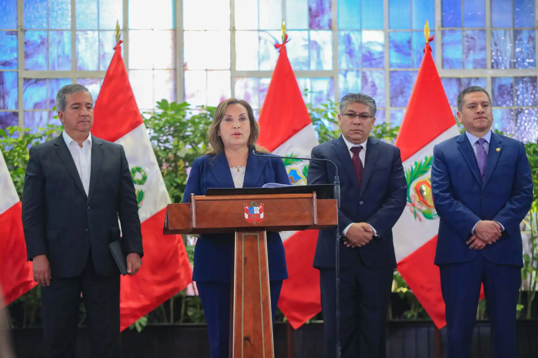 Firma de la Adenda del Proyecto de Aeropuerto Internacional de Chinchero. 
Foto: ANDINA/Prensa Presidencia