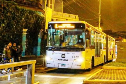 Metropolitano: Servicio Lechucero tendrá 4 nuevas paradas desde el 1 de noviembre. Foto: ANDINA/Difusión.