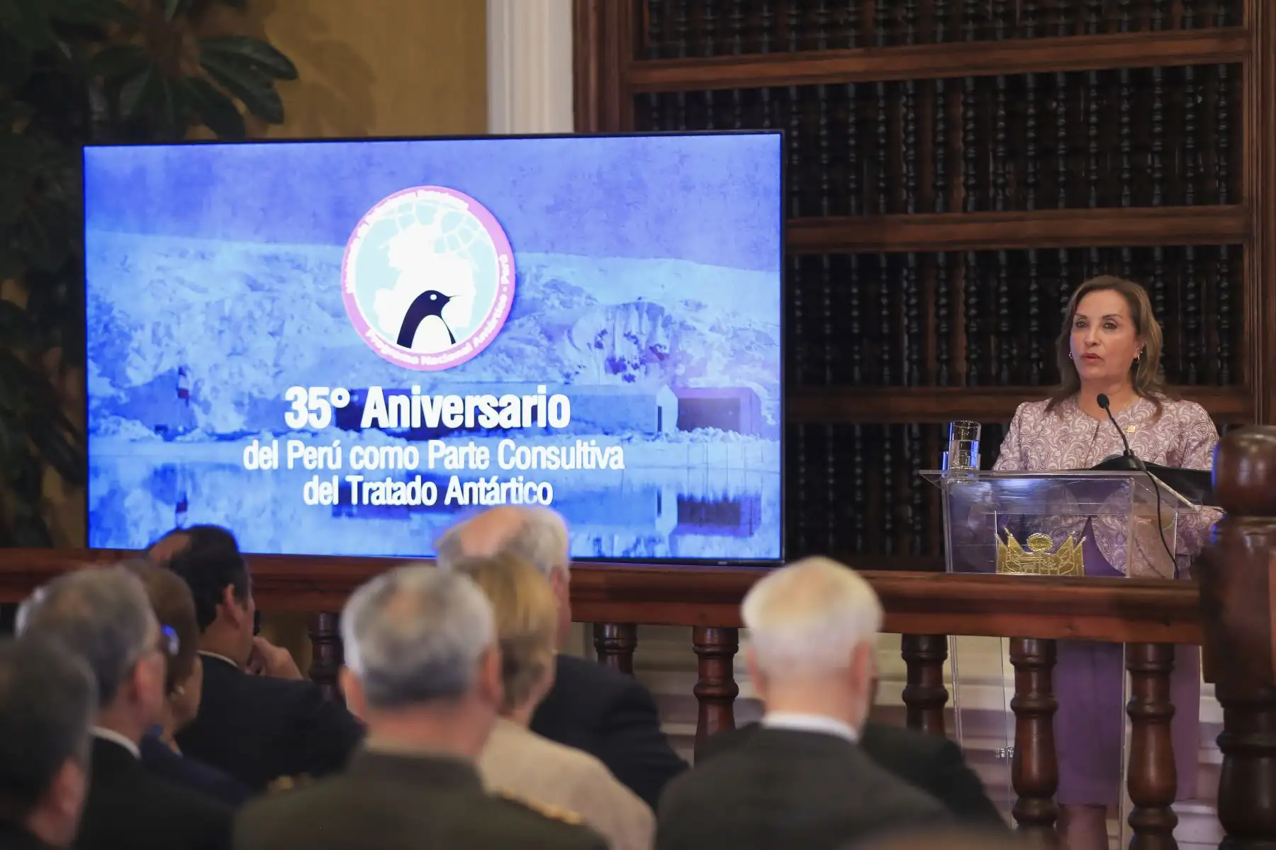 Ceremonia por el 35° Aniversario del Perú como Parte Consultiva del Tratado Antártico12.
Foto: ANDINA/ Prensa Presidencia
