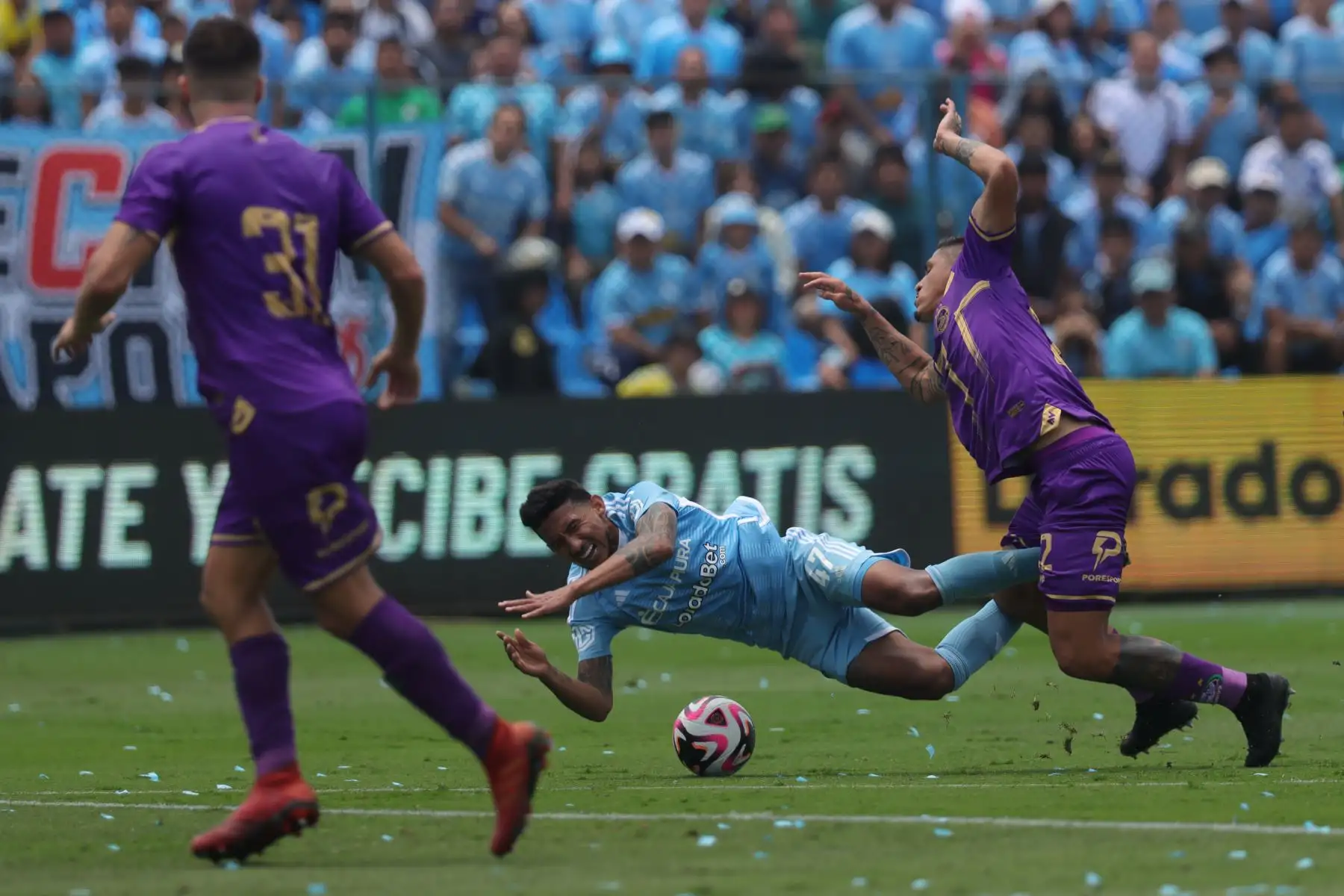 Partido de fútbol entre Sporting Cristal vs Comerciantes Unidos. Partido por la fecha 17 del Torneo Clausura de la Liga 1 2024. Estadio Alberto Gallardo. Foto : ANDINA / Lino Chipana.