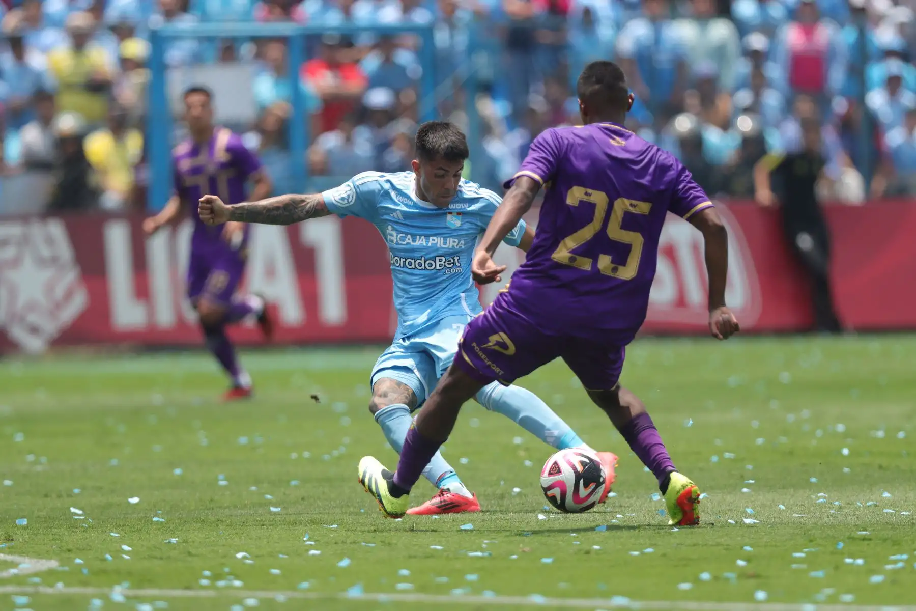 Partido de fútbol entre Sporting Cristal vs Comerciantes Unidos. Partido por la fecha 17 del Torneo Clausura de la Liga 1 2024. Estadio Alberto Gallardo. Foto : ANDINA / Lino Chipana.