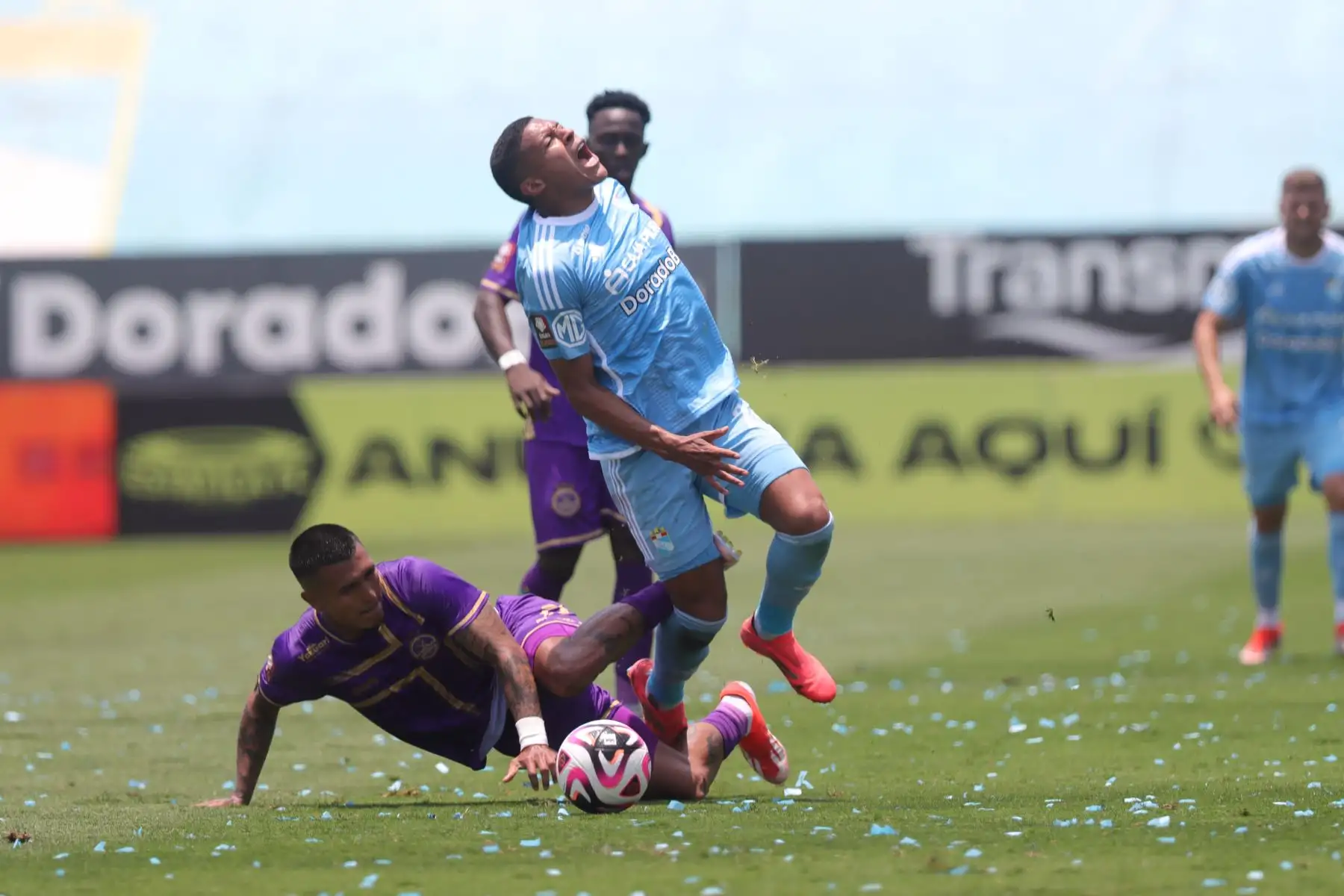 Partido de fútbol entre Sporting Cristal vs Comerciantes Unidos. Partido por la fecha 17 del Torneo Clausura de la Liga 1 2024. Estadio Alberto Gallardo. Foto : ANDINA / Lino Chipana.